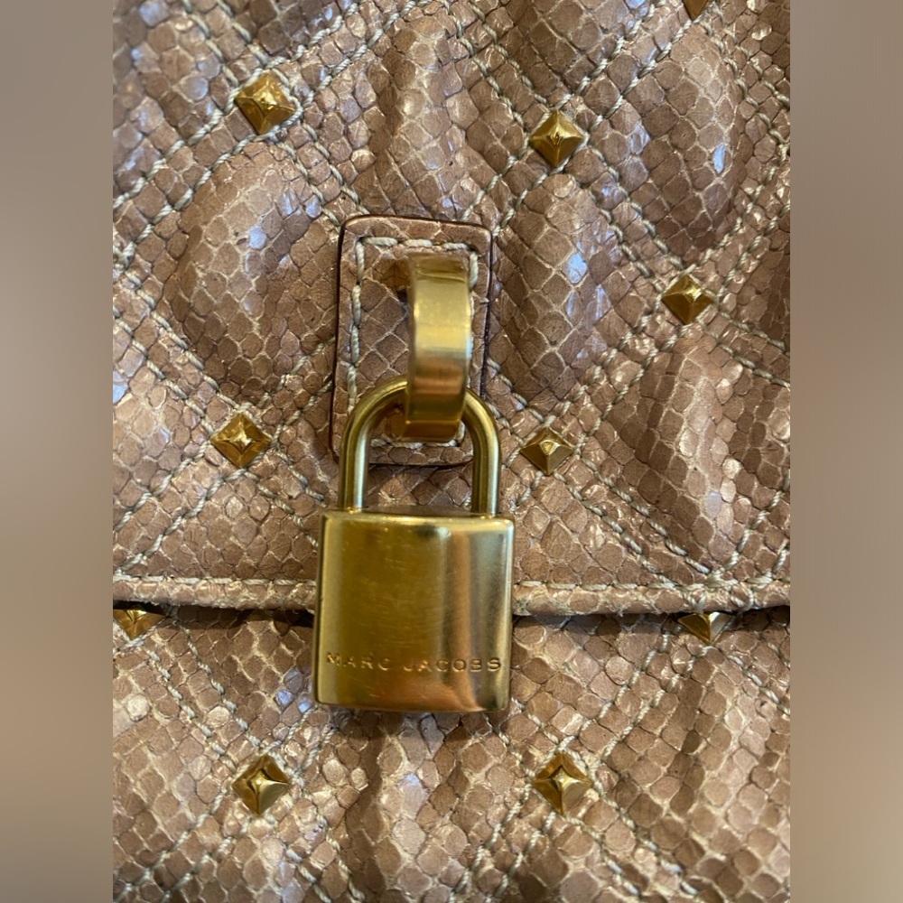 Marc Jacobs Stardust Python Embossed “Beat” Handb… - image 2